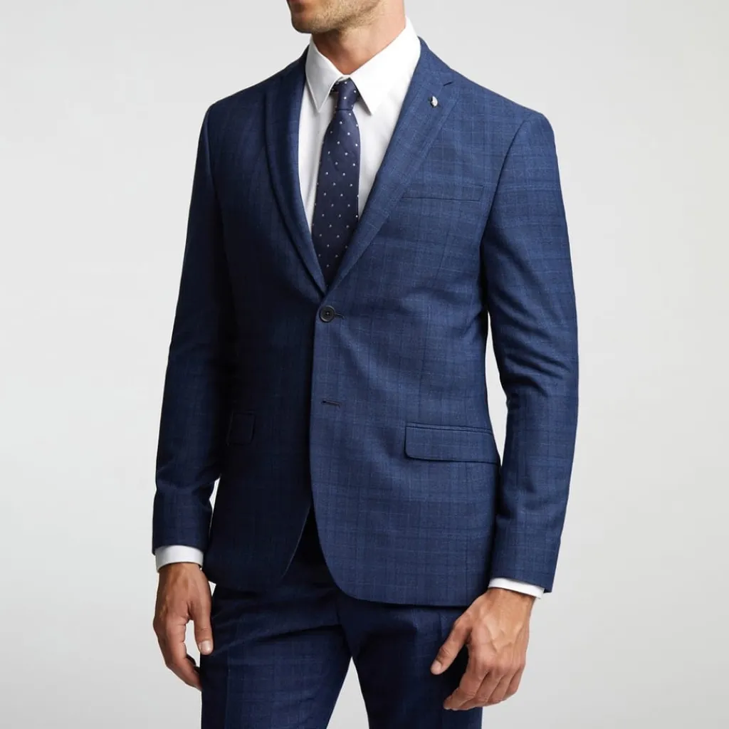 Coats And Jackets*Ted Baker Slim Fit Check Suit Jacket in Blue