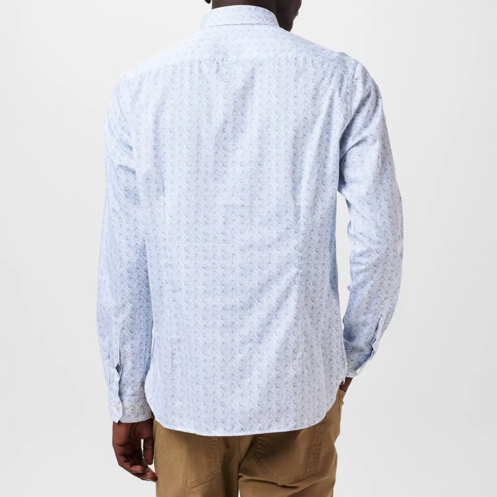 Shirts*Ted Baker Slim Fit Floral Long Sleeve Shirt in White