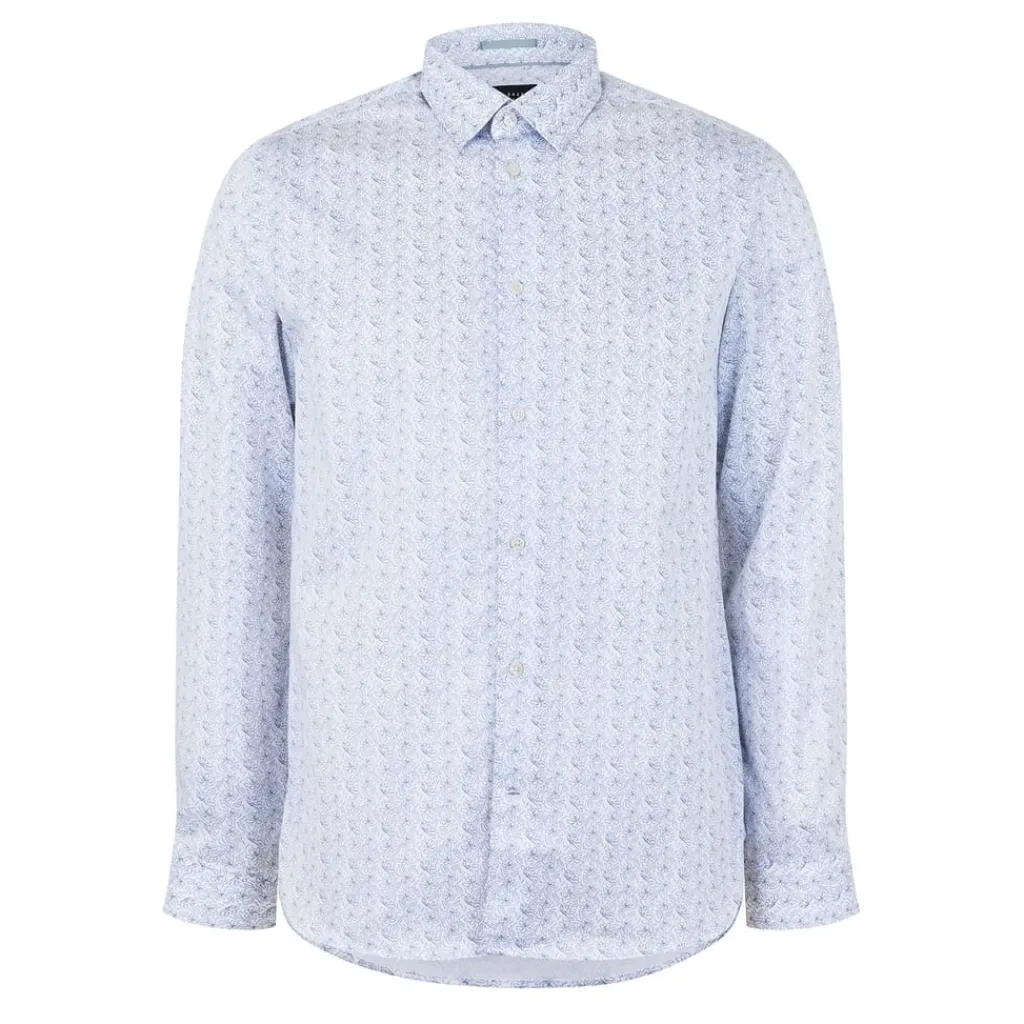 Shirts*Ted Baker Slim Fit Floral Long Sleeve Shirt in White