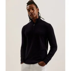 Knitwear*Ted Baker Turtleneck Regular Fit Long Sleeve Sweater in Blue