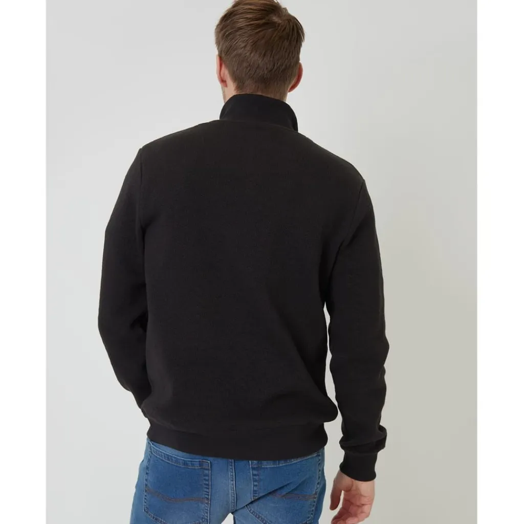 Sweatshirts*Threadbare 1/4 Zip Neck Regular Fit Sweatshirt in Black