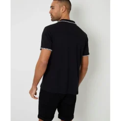 Polo Shirts*Threadbare Arnwick Regular Fit Short Sleeve Shirt in Black