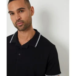 Polo Shirts*Threadbare Arnwick Regular Fit Short Sleeve Shirt in Black