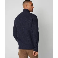 Knitwear*Threadbare Ayres Turtleneck Regular Fit Sweater in Blue