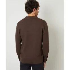 Knitwear*Threadbare Button Blossom Regular Fit Shirt in Brown