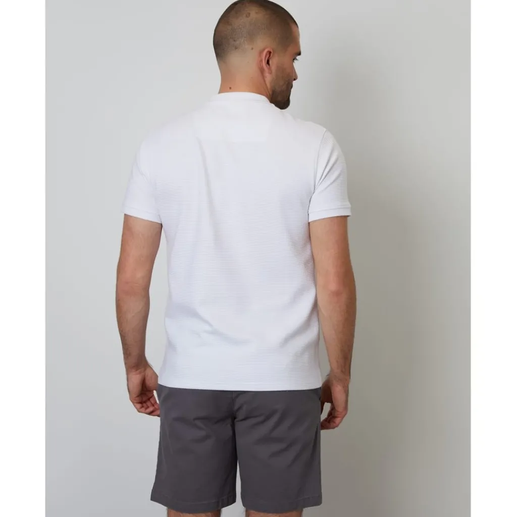 Polo Shirts*Threadbare Caswell Polo Regular Fit Short Sleeve Shirt in White