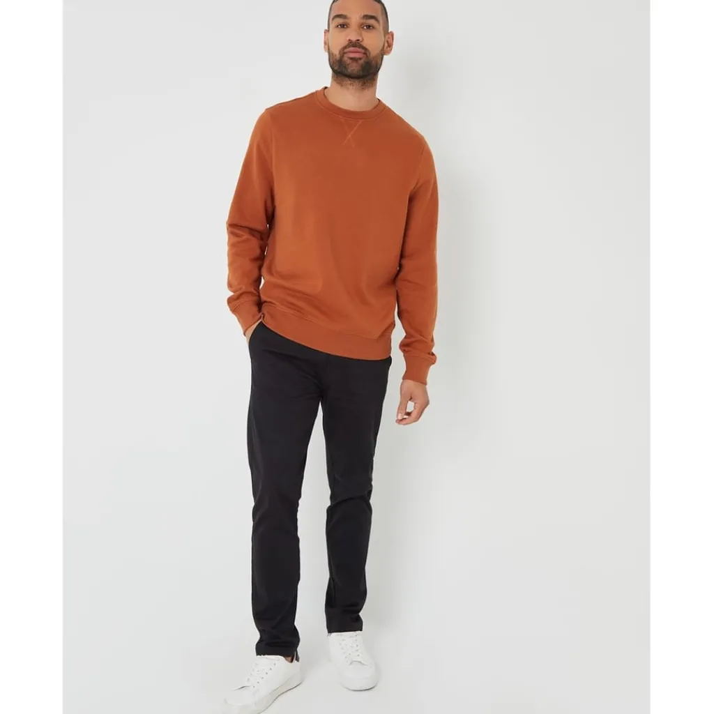Knitwear*Threadbare Crew Satsuma in Orange