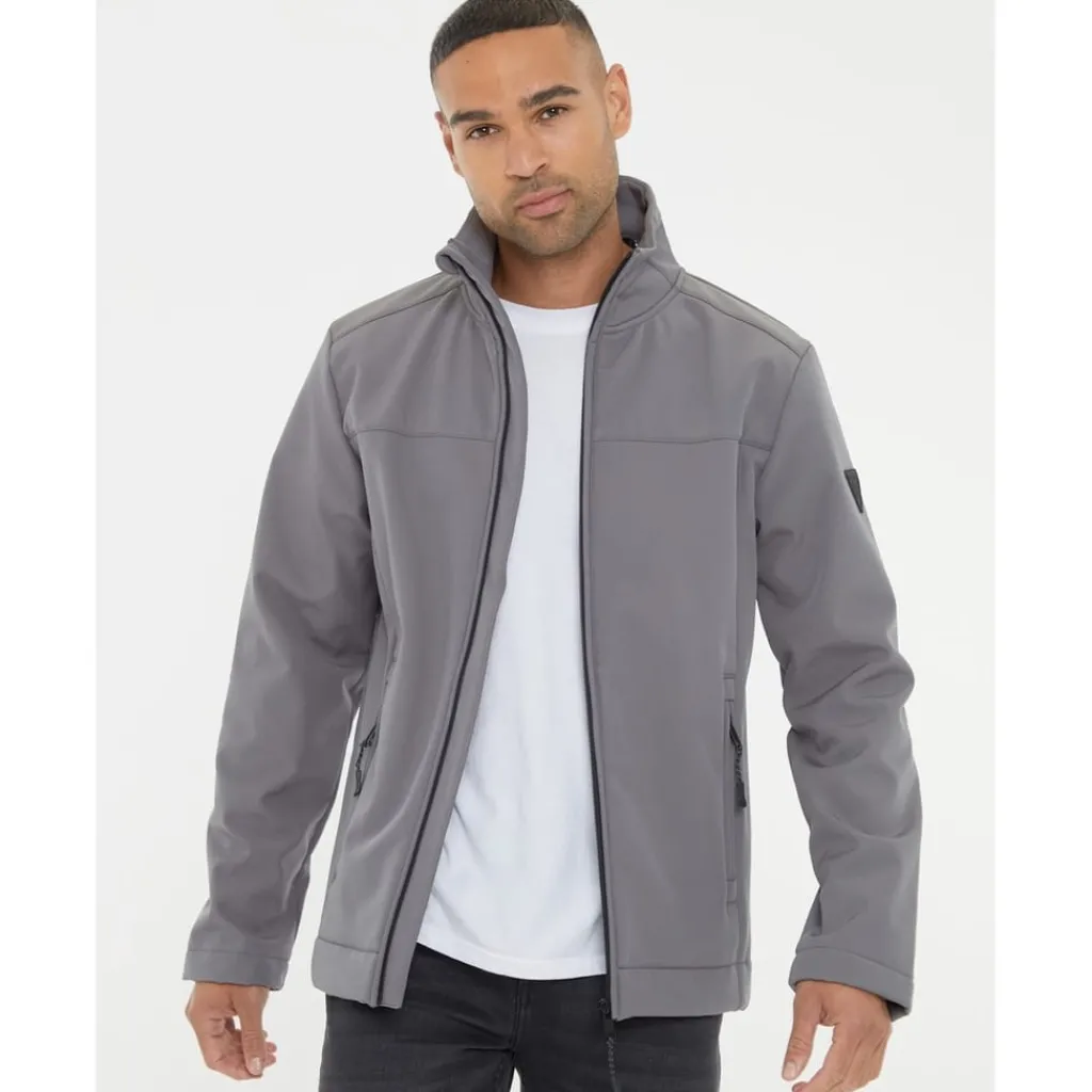 Coats And Jackets*Threadbare Jester High Neck Regular Fit Rain Jacket in Grey