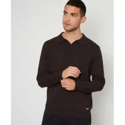 Knitwear*Threadbare Ls Trunks Ambrly in Brown