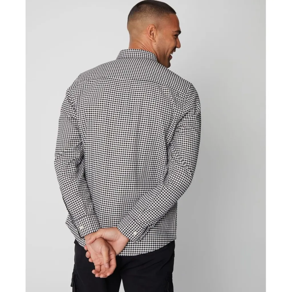 Shirts*Threadbare Oxford Regular Fit Long Sleeve Shirt in Black