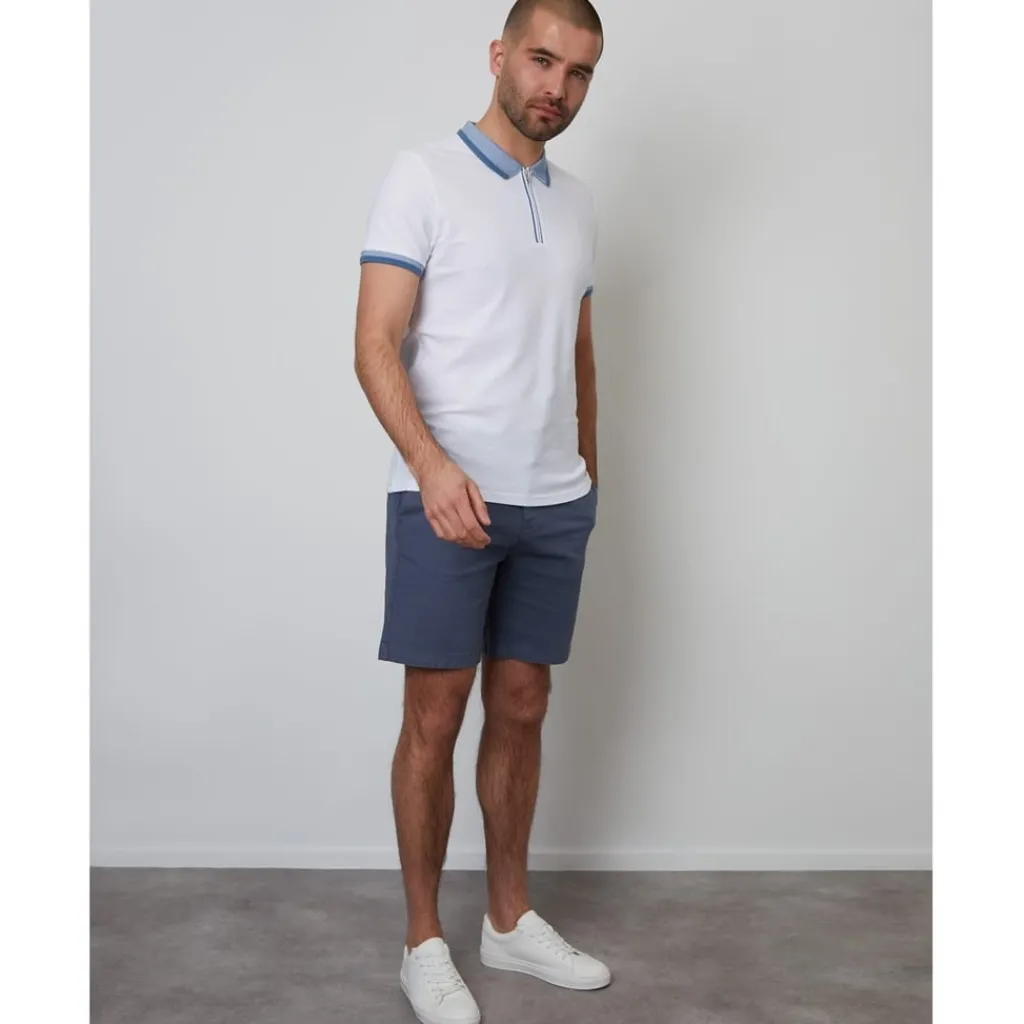 Polo Shirts*Threadbare Polo Emberton in White