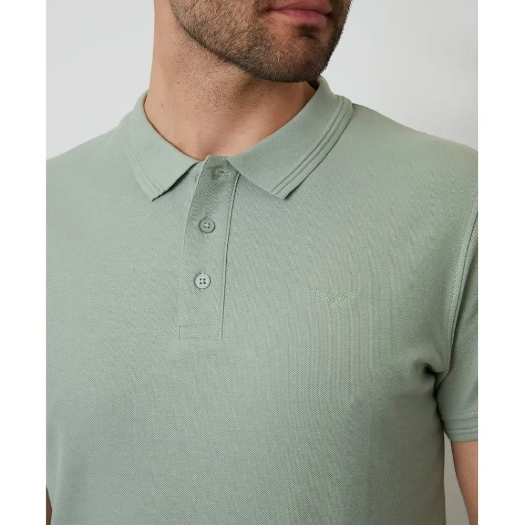 Polo Shirts*Threadbare Polo Malbork in Green