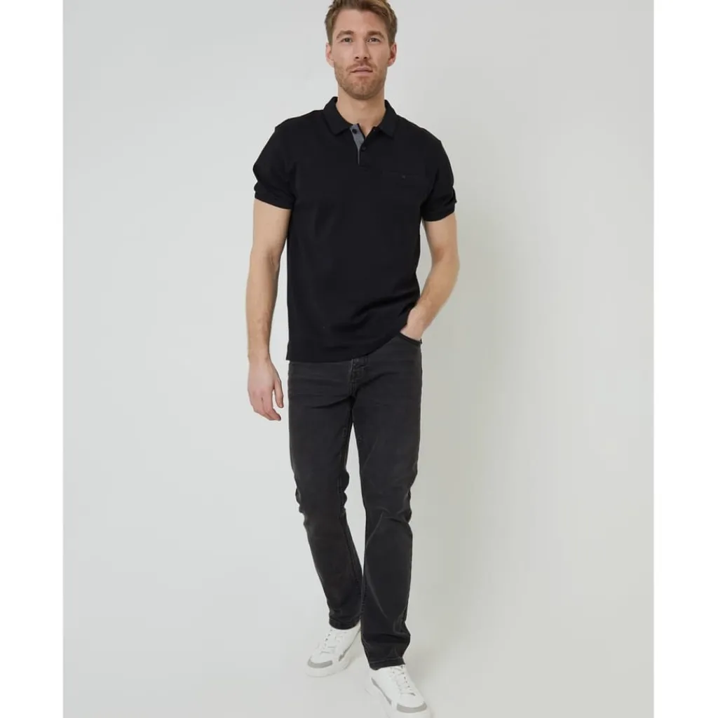 Polo Shirts*Threadbare Polo Otto Regular Fit Short Sleeve Shirt in Black