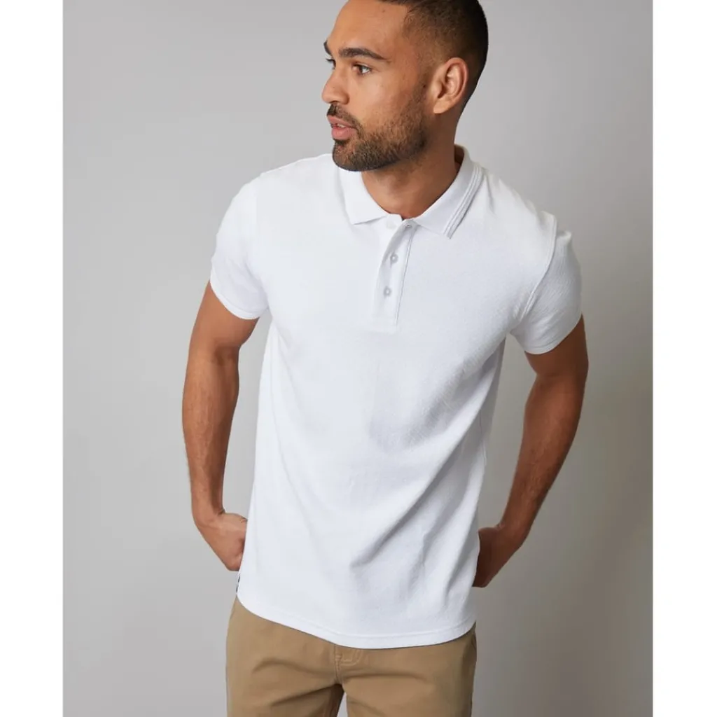 Polo Shirts*Threadbare Polo Rocco in White