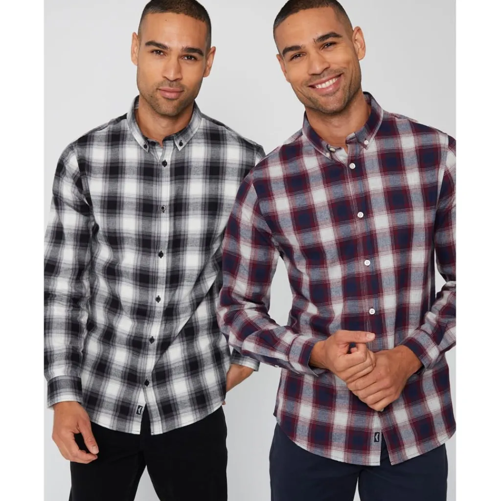 Shirts*Threadbare Regular Fit Long Sleeve Shirt in Black