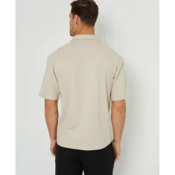 Shirts*Threadbare Regular Fit Short Sleeve Shirt in Beige