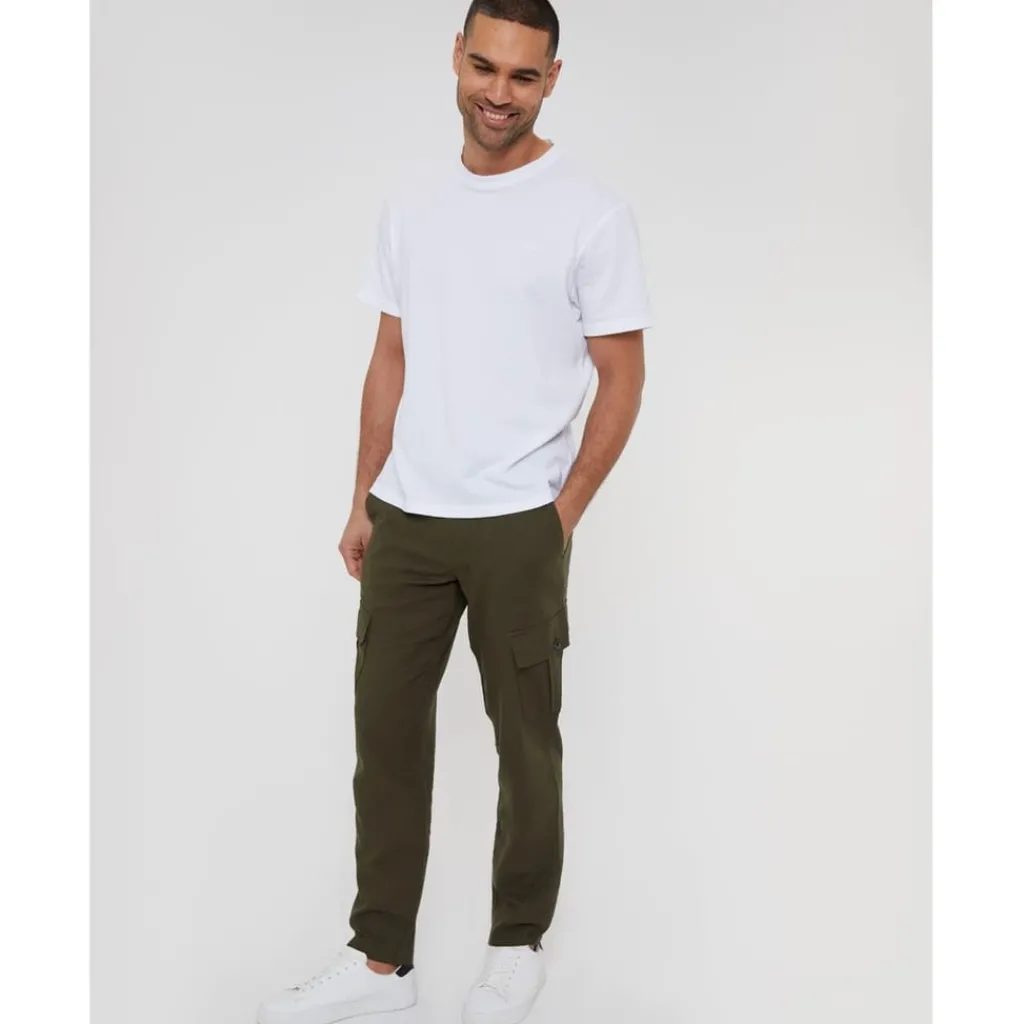 Trousers*Threadbare Rmsy Linen Trousersr in Green