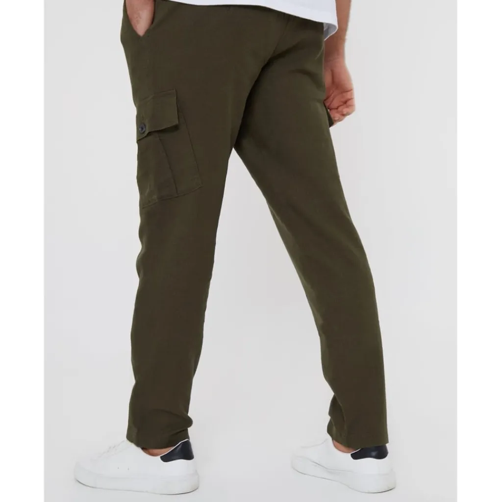 Trousers*Threadbare Rmsy Linen Trousersr in Green