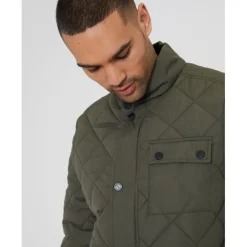 Shirts*Threadbare Shir Mock Neck Regular Fit Jacket in Green