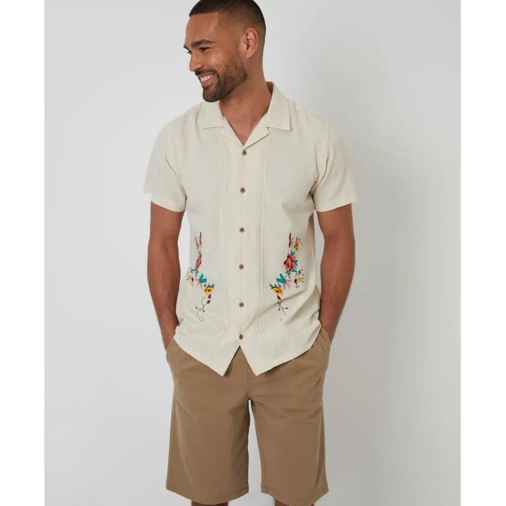 Shirts*Threadbare Sht Ss Combes in Beige