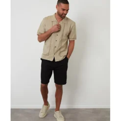 Shirts*Threadbare Sht Ss Rallie in Beige