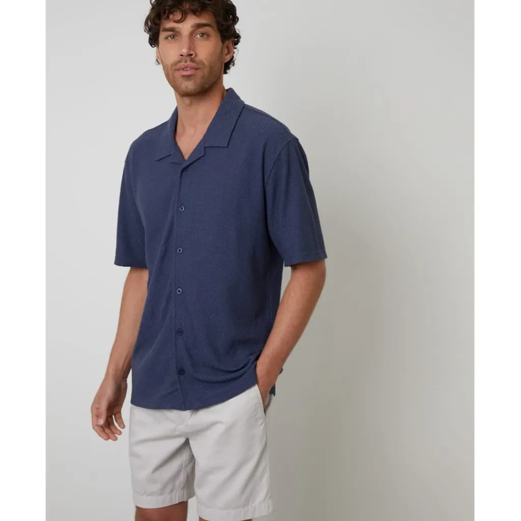 Shirts*Threadbare Sht Ss Selkirk in Blue