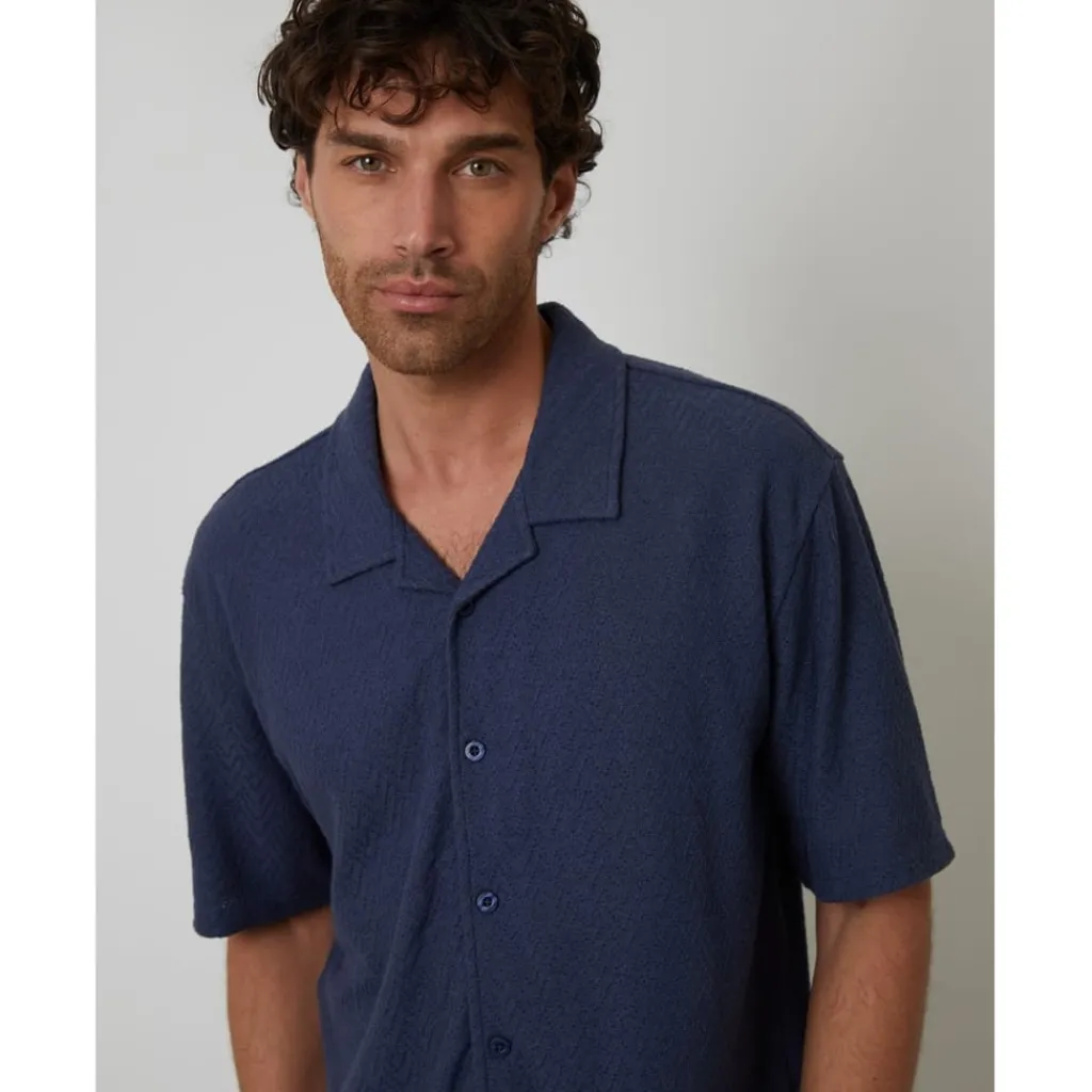 Shirts*Threadbare Sht Ss Selkirk in Blue