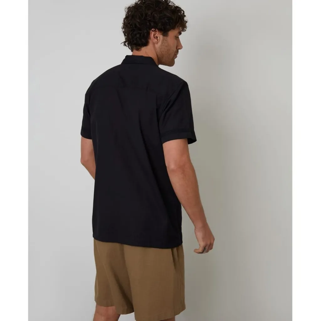 Shirts*Threadbare Sht Ss Worden in Black