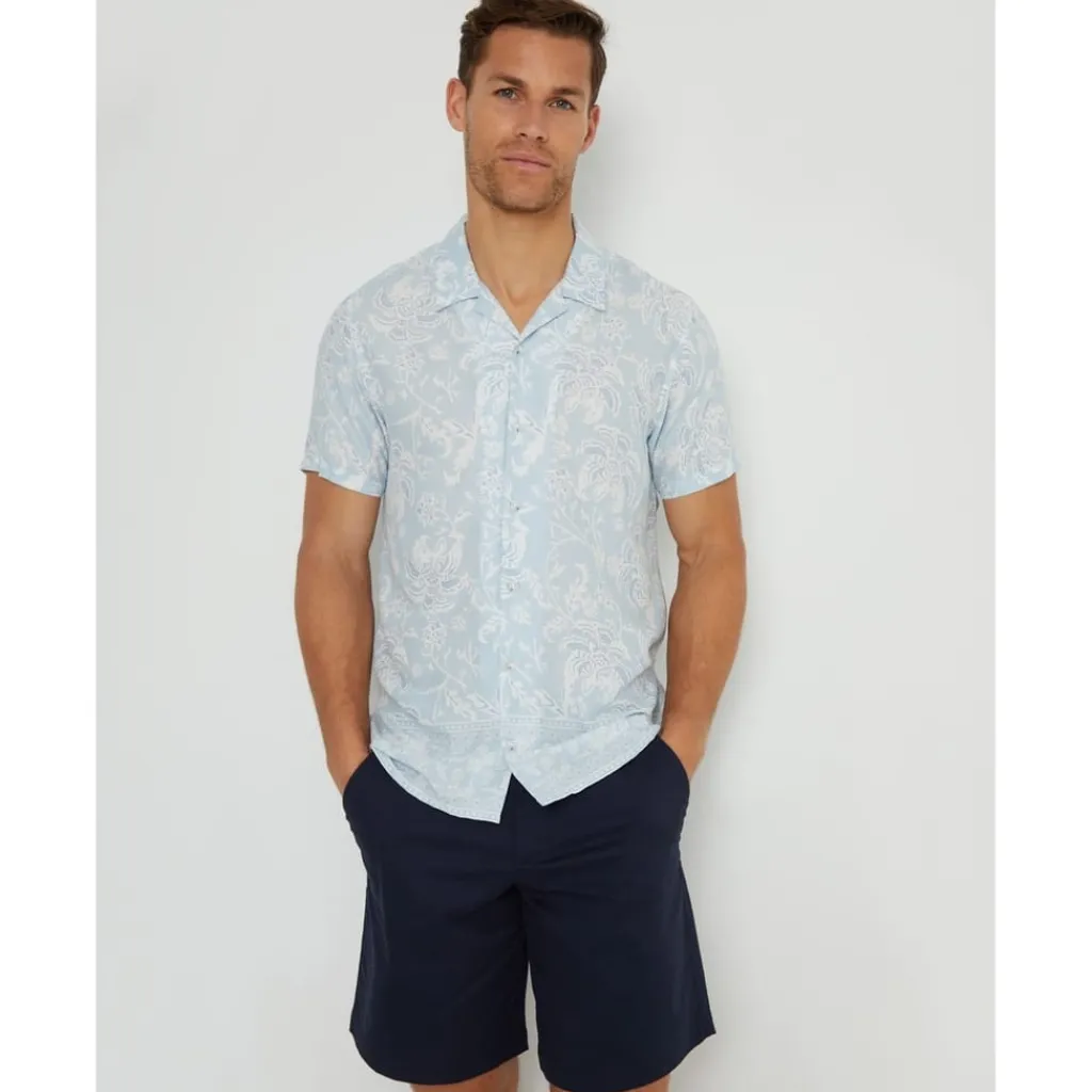 Shirts*Threadbare Ss Bank Shrt in Blue