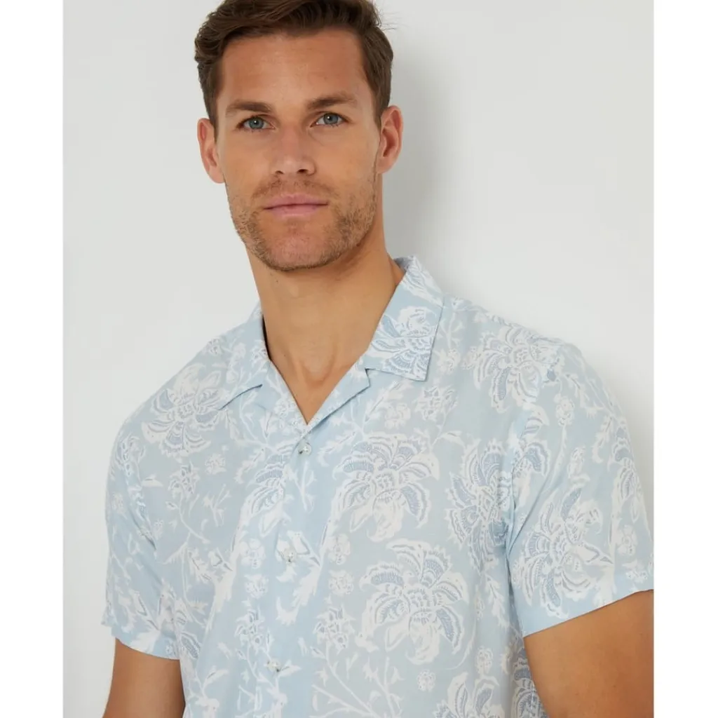 Shirts*Threadbare Ss Bank Shrt in Blue