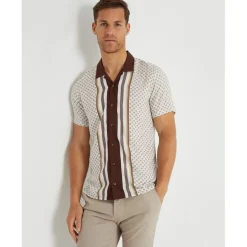 Shirts*Threadbare Ss Hall Shrt in Cream