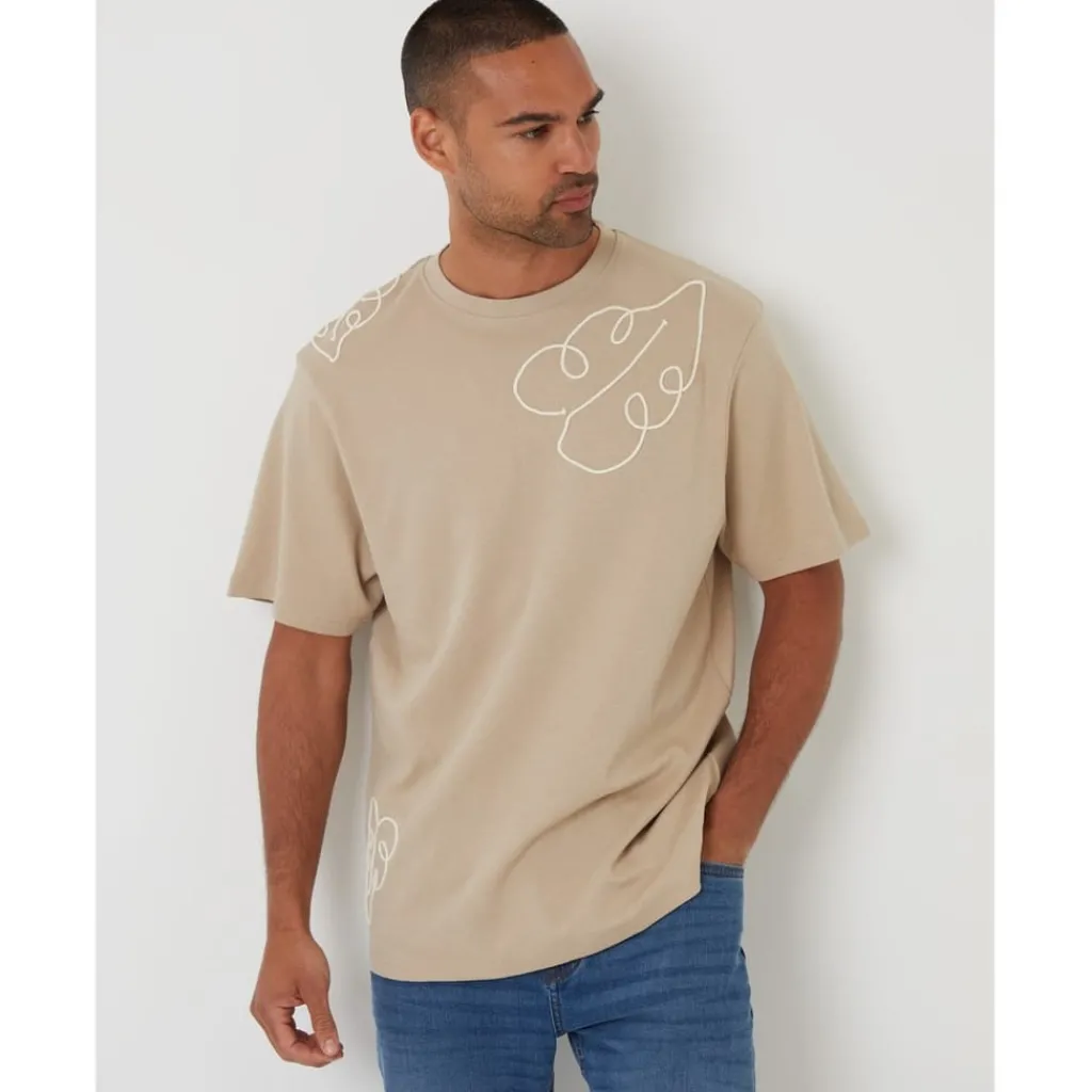 Knitwear*Threadbare Tee Anson in Neutral