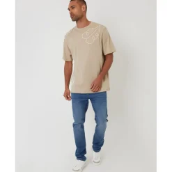 Knitwear*Threadbare Tee Anson in Neutral