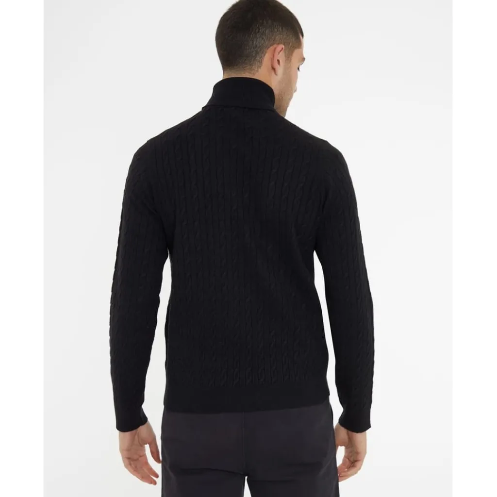 Knitwear*Threadbare Turtleneck Regular Fit Sweater in Black