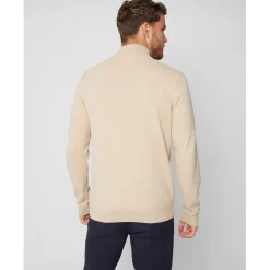 Knitwear*Threadbare Zip Neck Regular Fit Foxwood Sweater in Grey