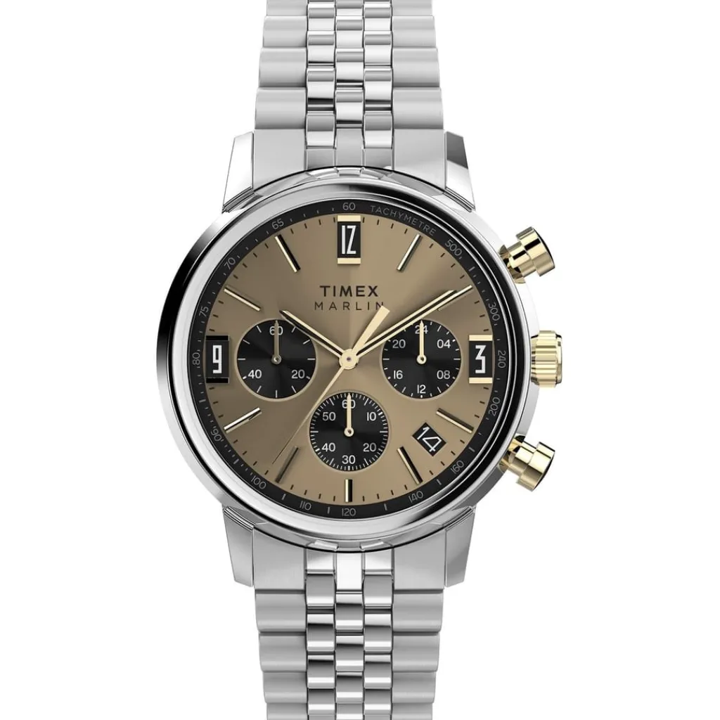 Jewellery-Watches*Timex Marlin Quartz Chrono in Silver