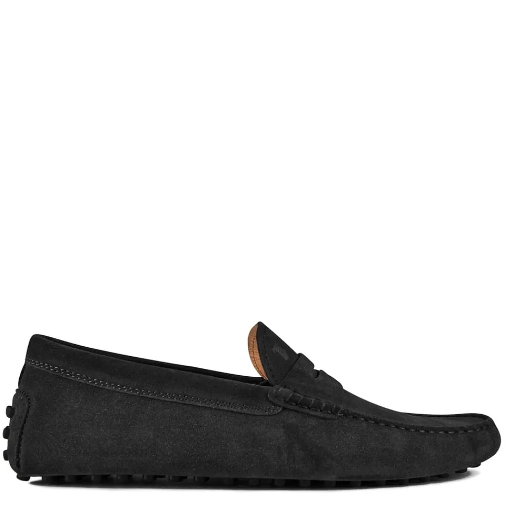 Shoes*Tods Gommino Suede Loafers in Black