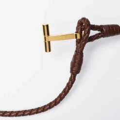 Jewellery-Watches*Tom Ford Braided Leather Bracelet in Tan