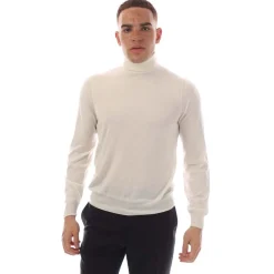 Knitwear*Tom Ford Fine Gauge Cashmere Silk Roll Neck Sweater in Ivory