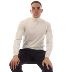 Knitwear*Tom Ford Fine Gauge Cashmere Silk Roll Neck Sweater in Ivory