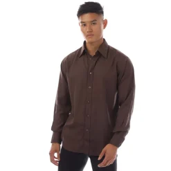 Formalwear*Tom Ford Long Sleeve Dress Shirt in Brown