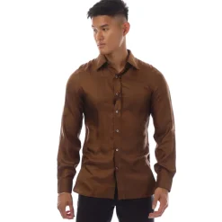 Formalwear*Tom Ford Long Sleeve Dress Shirt in Brown