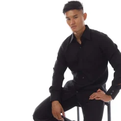 Formalwear*Tom Ford Long Sleeve Dress Shirt in Black