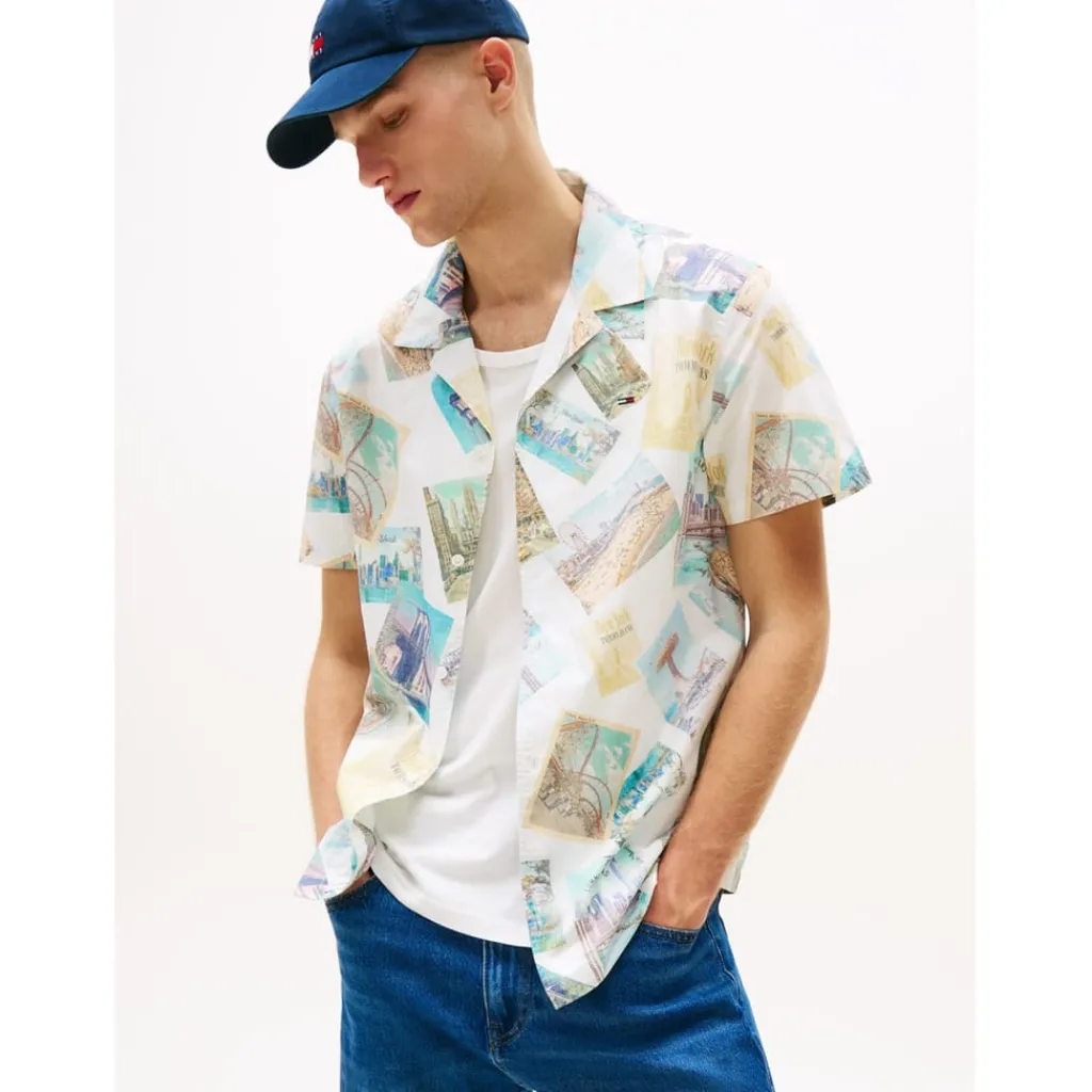 Shirts*Tommy Jeans Aop Camp Shirt in Multi