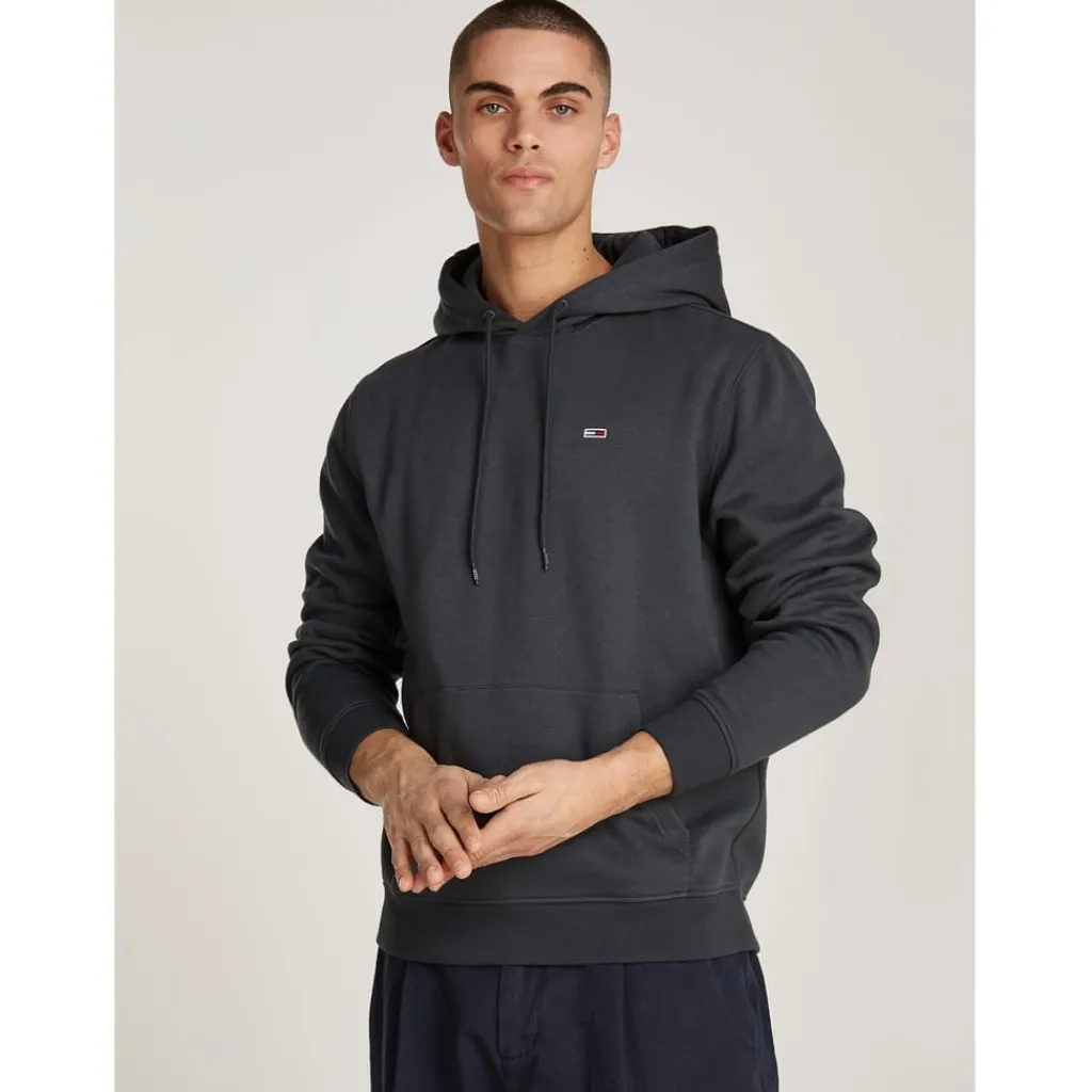 Hoodies*Tommy Jeans Flag Hoodie in Grey