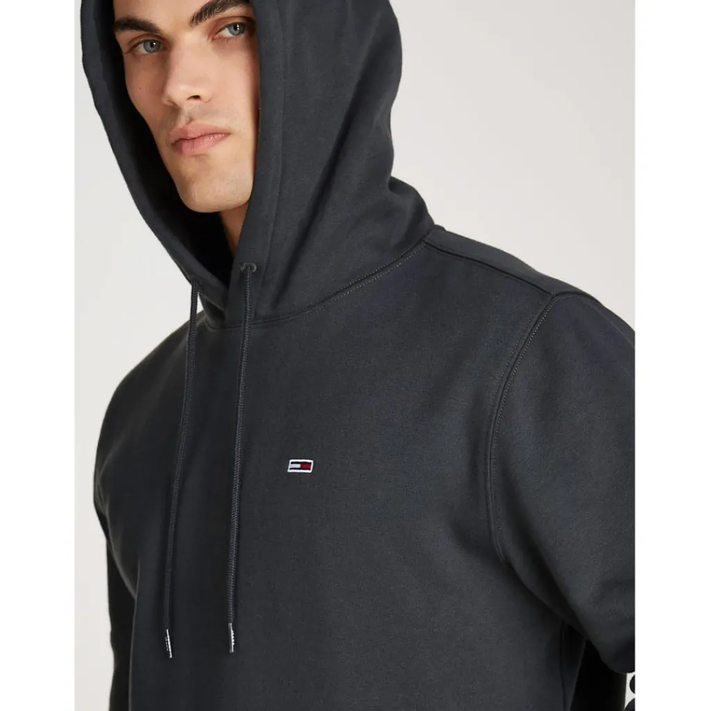 Hoodies*Tommy Jeans Flag Hoodie in Grey