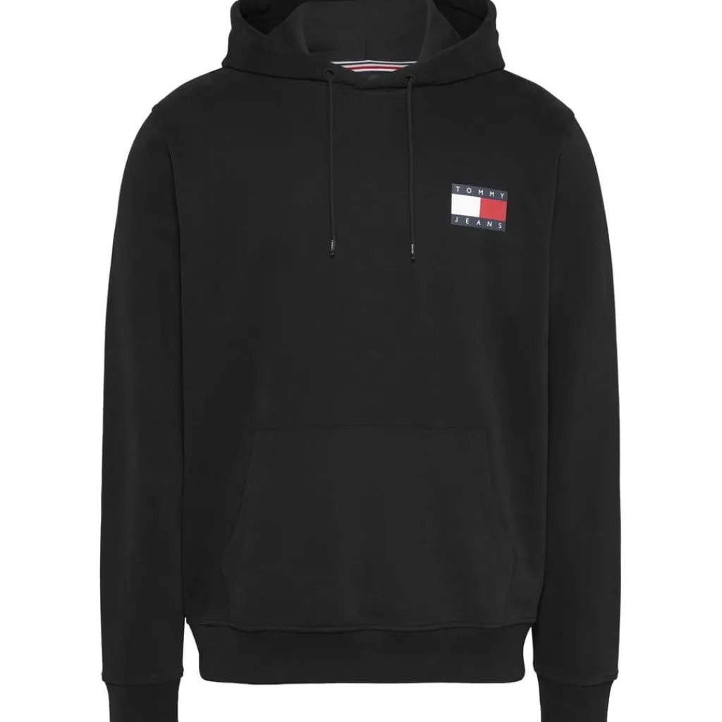 Hoodies*Tommy Jeans Hooded Regular Fit Sweatshirt in Black