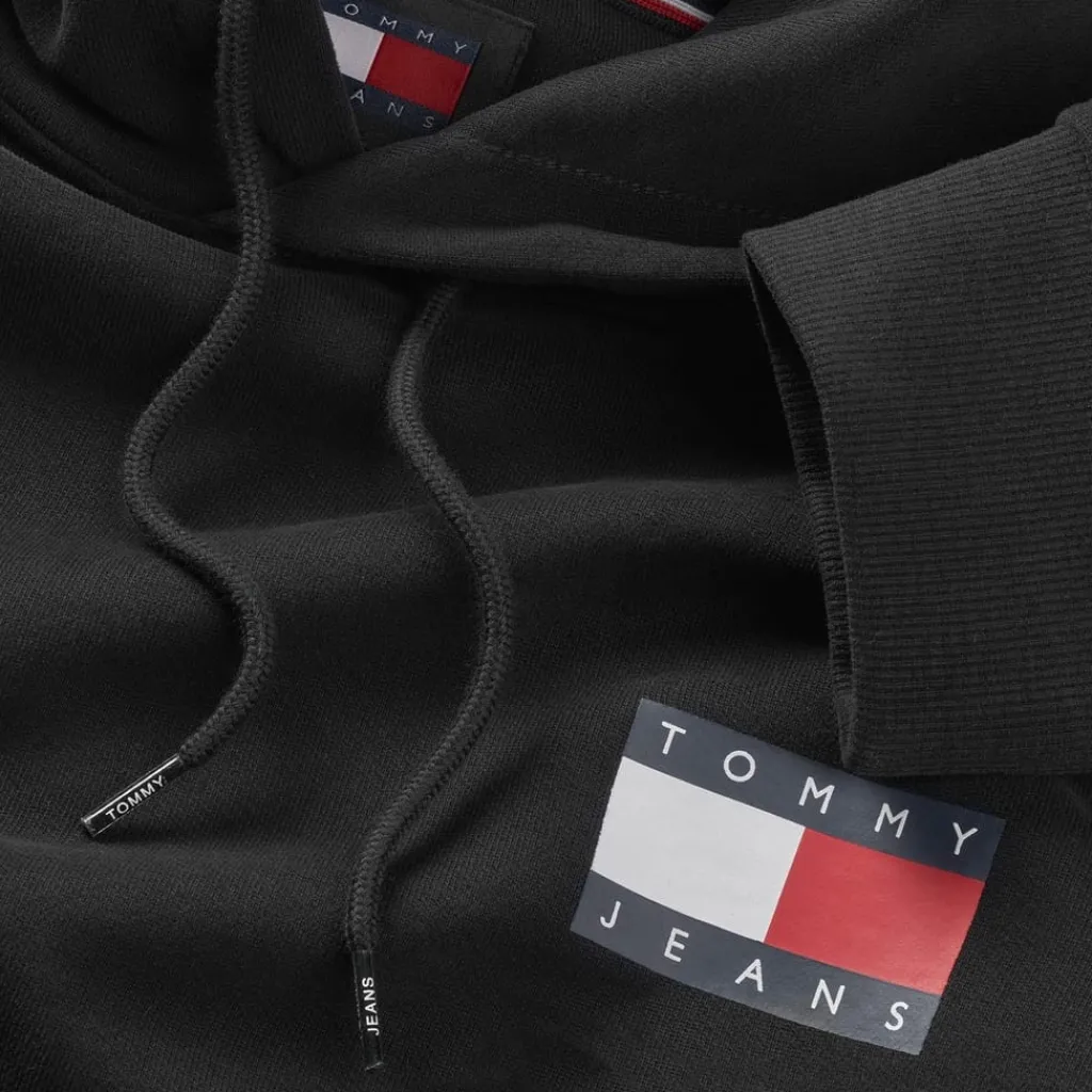 Hoodies*Tommy Jeans Hooded Regular Fit Sweatshirt in Black
