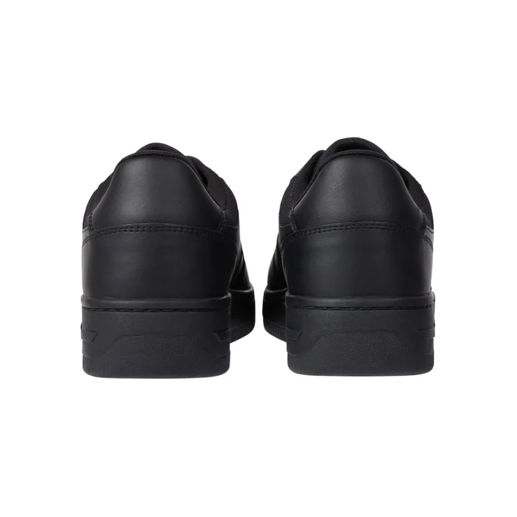 Trainers*Tommy Jeans Leather Basket Trainers in Black