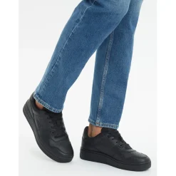 Trainers*Tommy Jeans Leather Basket Trainers in Black